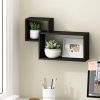 Furinno Rossi Interweave Wall Mount Floating Decorative Shelf, Set of 2 - Thumbnail Image 6