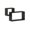 Furinno Rossi Interweave Wall Mount Floating Decorative Shelf, Set of 2 - Thumbnail Image 1