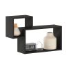 Furinno Rossi Interweave Wall Mount Floating Decorative Shelf, Set of 2 - Thumbnail Image 4
