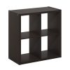 Furinno Cubicle Open Back Decorative Cube Storage Organizer, 4-Cube - Thumbnail Image 1