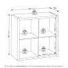 Furinno Cubicle Open Back Decorative Cube Storage Organizer, 4-Cube - Thumbnail Image 2