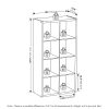 Furinno Cubicle Open Back Decorative Cube Storage Organizer, 8-Cube - Thumbnail Image 2
