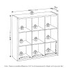 Furinno Cubicle Open Back Decorative Cube Storage Organizer, 9-Cube - Thumbnail Image 2