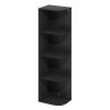 Furinno Pasir 4-Tier Corner Open Shelf Bookcase - Thumbnail Image 1