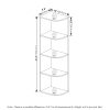 Furinno Pasir 4-Tier Corner Open Shelf Bookcase - Thumbnail Image 2