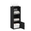 Furinno Luder 3-Tier Shelf Bookcase with 1 Door Storage Cabinet - Thumbnail Image 6