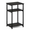 Furinno Just 3-Tier Industrial Metal Frame End Table with Storage Shelves, 1-Pack - Thumbnail Image 1