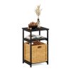 Furinno Just 3-Tier Industrial Metal Frame End Table with Storage Shelves, 1-Pack - Thumbnail Image 4