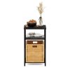 Furinno Just 3-Tier Industrial Metal Frame End Table with Storage Shelves, 1-Pack - Thumbnail Image 5