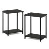 Furinno Simplistic Industrial Metal Frame End Table, 2-Pack - Thumbnail Image 1