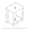 Furinno Simplistic Industrial Metal Frame End Table, 2-Pack - Thumbnail Image 2