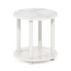 Furinno Turn-N-Tube 2-Tier Round Wooden End Table - Thumbnail Image 1