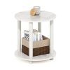 Furinno Turn-N-Tube 2-Tier Round Wooden End Table - Thumbnail Image 4