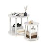Furinno Turn-N-Tube 2-Tier Round Wooden End Table - Thumbnail Image 5