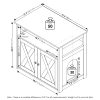 Furinno Peli Farmhouse Cat Litter Cabinet Storage with 2 Doors - Thumbnail Image 2