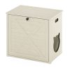 Furinno Peli Small Cat Litter Box Enclosure with Single Door - Thumbnail Image 1