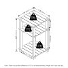 Furinno Pangkor 3-Tier Turn-N-Tube Indoor Outdoor Plant Shelf Wood Side Table with Square Poles - Thumbnail Image 2
