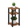 Furinno Pangkor 3-Tier Turn-N-Tube Indoor Outdoor Plant Shelf Wood Side Table with Square Poles - Thumbnail Image 4