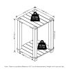 Furinno Pangkor 2-Tier Turn-N-Tube Indoor Outdoor Plant Shelf Wood Side Table with Square Poles - Thumbnail Image 2