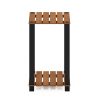 Furinno Pangkor 2-Tier Turn-N-Tube Indoor Outdoor Plant Shelf Wood Side Table with Square Poles - Thumbnail Image 3