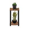 Furinno Pangkor 2-Tier Turn-N-Tube Indoor Outdoor Plant Shelf Wood Side Table with Square Poles - Thumbnail Image 5