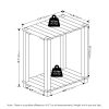 Furinno Pangkor 2-Tier Turn-N-Tube Indoor Outdoor Plant Shelf Small Rectangle Wood Stand with Square Poles - Thumbnail Image 2