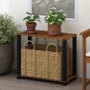 Furinno Pangkor 2-Tier Turn-N-Tube Indoor Outdoor Plant Shelf Large Rectangle Wood Stand with Square Poles - Thumbnail Image 6