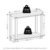 Furinno Pangkor 2-Tier Turn-N-Tube Indoor Outdoor Plant Shelf Large Rectangle Wood Stand with Square Poles - Thumbnail Image 2