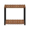Furinno Pangkor 2-Tier Turn-N-Tube Indoor Outdoor Plant Shelf Large Rectangle Wood Stand with Square Poles - Thumbnail Image 3