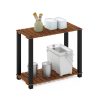 Furinno Pangkor 2-Tier Turn-N-Tube Indoor Outdoor Plant Shelf Large Rectangle Wood Stand with Square Poles - Thumbnail Image 4