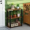 Furinno Pangkor 3-Tier Turn-N-Tube Indoor Outdoor Plant Shelf Wood Stand with Square Poles - Thumbnail Image 6