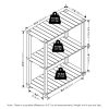 Furinno Pangkor 3-Tier Turn-N-Tube Indoor Outdoor Plant Shelf Wood Stand with Square Poles - Thumbnail Image 2