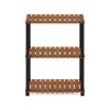 Furinno Pangkor 3-Tier Turn-N-Tube Indoor Outdoor Plant Shelf Wood Stand with Square Poles - Thumbnail Image 3