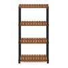 Furinno Pangkor 4-Tier Turn-N-Tube Indoor Outdoor Plant Shelf Wood Stand with Square Poles - Thumbnail Image 3