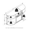 Furinno Jensen Open Storage Curved Entertainment Center Stand with Fireplace for TV up to 55 Inch - Thumbnail Image 2