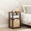 Furinno Just 3-Tier Turn-N-Tube USB and Type-C Charging Port End Table with Open Storage - Thumbnail Image 6