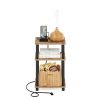 Furinno Just 3-Tier Turn-N-Tube USB and Type-C Charging Port End Table with Open Storage - Thumbnail Image 5