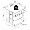 Furinno Andrey USB and Type-C Port Charging Station End Table with Storage Bin - Thumbnail Image 2