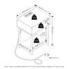 Furinno Moretti USB and Type-C Charging Port Open Storage Side Table with Metal Frame - Thumbnail Image 2