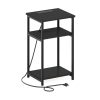 Furinno Moretti 3-Tier USB and Type-C Charging Port Open Storage Side Table with Metal Frame - Thumbnail Image 1
