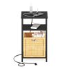 Furinno Moretti 3-Tier USB and Type-C Charging Port Open Storage Side Table with Metal Frame - Thumbnail Image 5