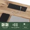Furinno Just 3-Tier Turn-N-Tube Open Storage End Table with USB and Type-C Charging Port - Thumbnail Image 7