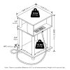Furinno Just 3-Tier Turn-N-Tube Open Storage End Table with USB and Type-C Charging Port - Thumbnail Image 2