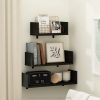Furinno Rossi Bedroom Decor Wall Mounted Floating Display Shelves with Invisible Brackets, Set of 3 - Thumbnail Image 6