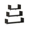 Furinno Rossi Bedroom Decor Wall Mounted Floating Display Shelves with Invisible Brackets, Set of 3 - Thumbnail Image 1
