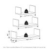 Furinno Rossi Bedroom Decor Wall Mounted Floating Display Shelves with Invisible Brackets, Set of 3 - Thumbnail Image 2