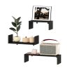 Furinno Rossi Bedroom Decor Wall Mounted Floating Display Shelves with Invisible Brackets, Set of 3 - Thumbnail Image 5