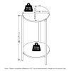 Furinno Besi 2-Tier Modern Tall Round Side End Table with Sturdy Metal Legs - Thumbnail Image 2