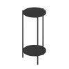 Furinno Besi 2-Tier Modern Tall Round Side End Table with Sturdy Metal Legs - Thumbnail Image 3