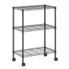 Furinno Wayar 3-Tier Metal Storage Shelf Rack Cart with Casters, 23 x 13 x 30 - Thumbnail Image 1